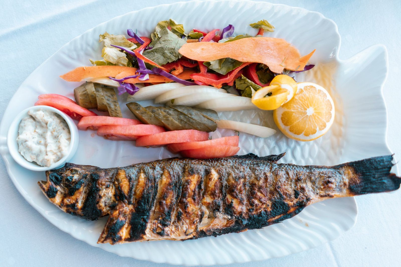 A typical Mediterranean diet meal