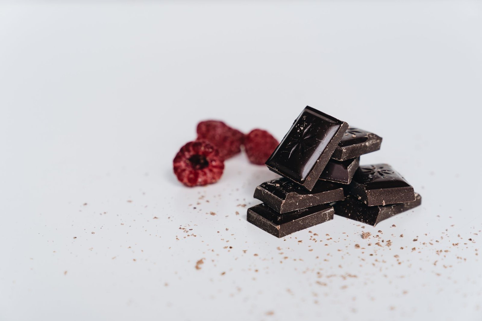 Dark chocolate paired with fresh fruit