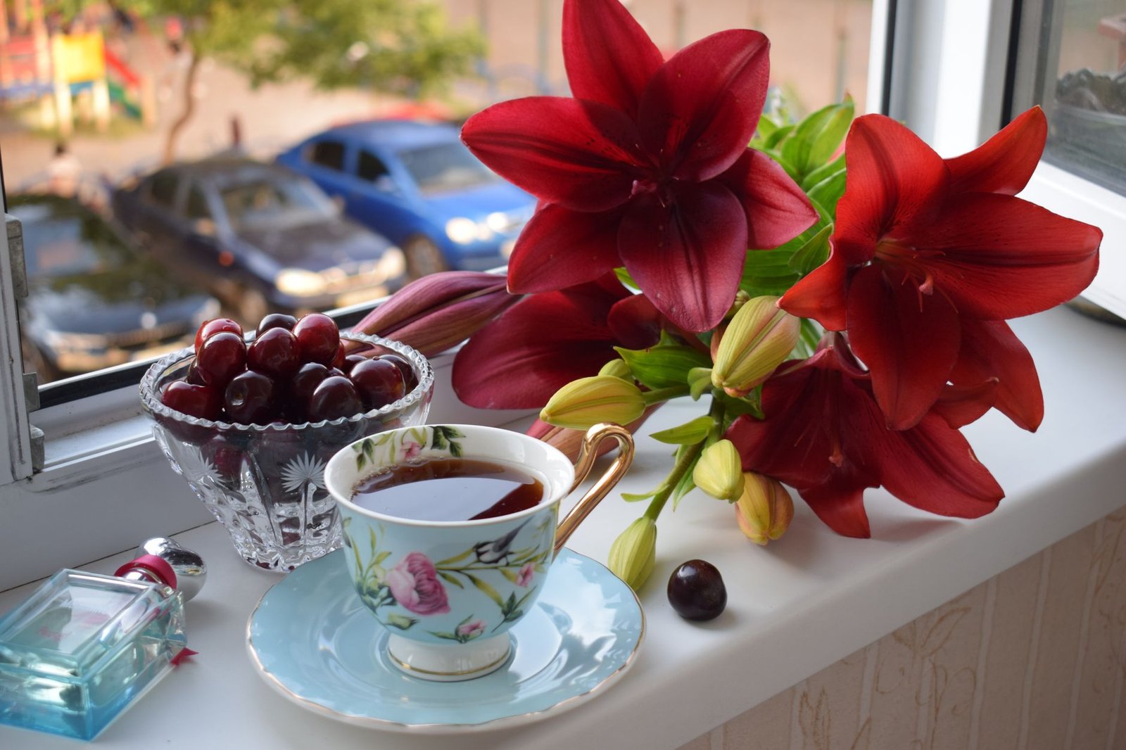 Cup of elderberry tea