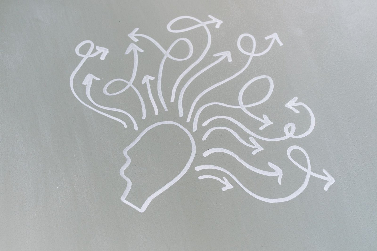 A simplified illustration of the brain with neurons